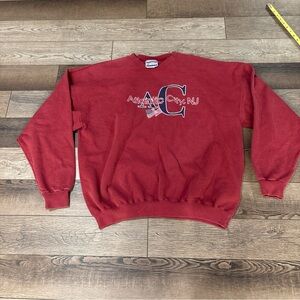 Vintage Atlantic City NJ Red Crewneck Sweater
